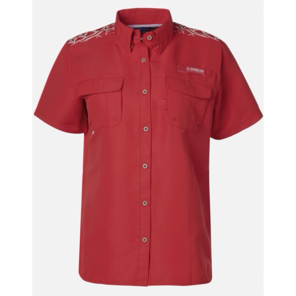 NEW Magellan Outdoors Women's Laguna Madre Holiday Collection Shirt Size Medium